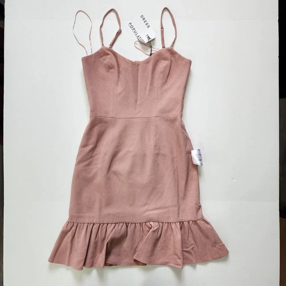 dress the population mira mini dress Mira Dress XL / BLUSH